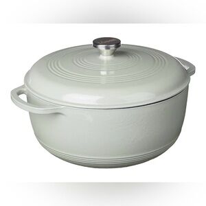 Lodge 7.5 Quart Enameled Cast Iron Dutch Oven with Lid – Dual Handles New.